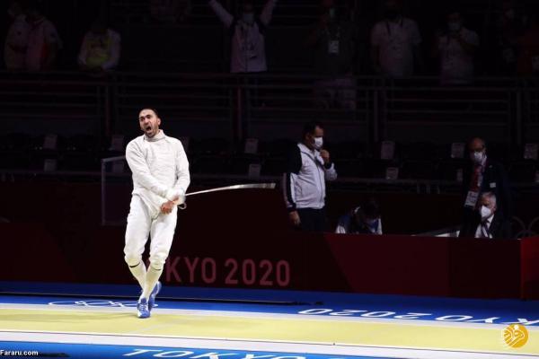 خوشحالی جالب علی پاکدامن بعد از شکست دادن رقیبش در المپیک